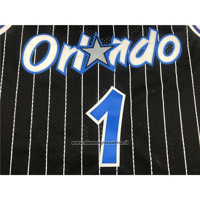 Maglia Orlando Magic Anfernee Hardaway #1 Mitchell & Ness 1994-95 Nero